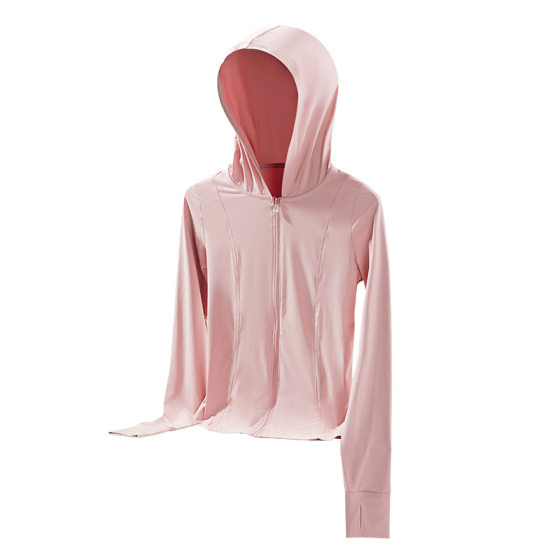 Slim-fit Sun-protective Clothing Women's Shirt Summer Anti-ultraviolet Thin Original Yarn Ice Silk Outdoor Yoga Sports Coat Sun-protective Clothing