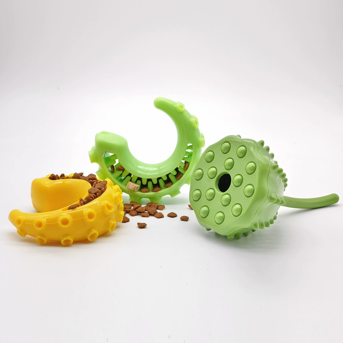 Игрушка для прорезывания зубов для домашних животных, шарик из семян лотоса, игрушка для собак, устойчивая к жеванию, эластичная, устойчивая к укусам, игрушка для чистки зубов, скрывающая еду