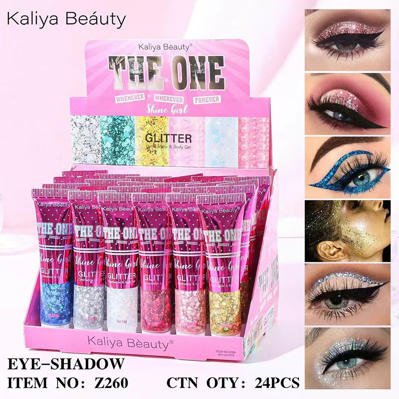 Nueva Sombra de Ojos Líquida Brillante de 6 Colores Ultra Brillantes para Cuerpo y Rostro, Gel Brillante de la Serie Sanrio
