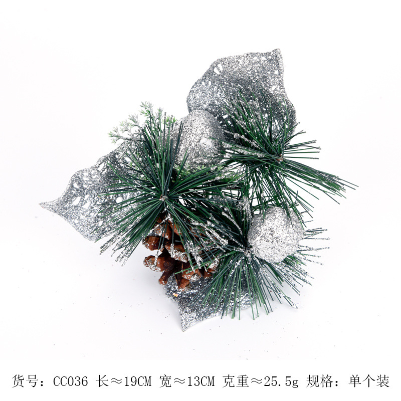 Ramas de pino artificiales navideñas, piñas, corona de árbol de Navidad, decoración de enredaderas, arreglos florales, adornos, suministros para crear ambiente, venta al por mayor