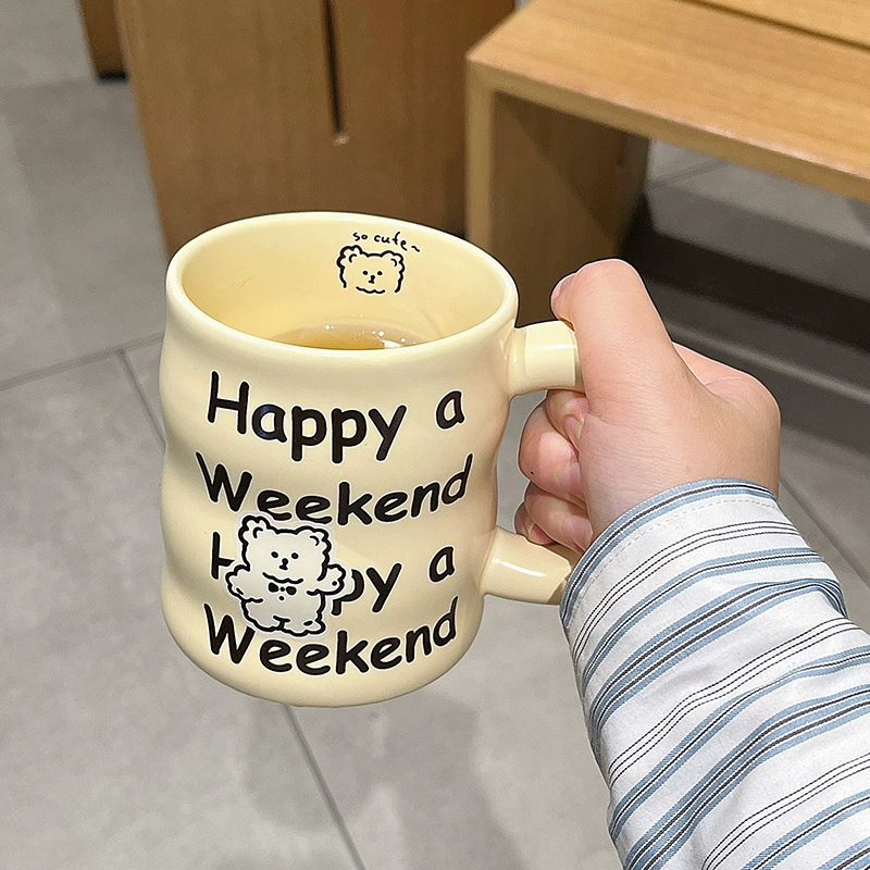 Молоко fufu кружка для девочек керамическая чашка для завтрака чашка для домашнего обихода 2024 новый стиль офисный кофе молочный стакан для воды