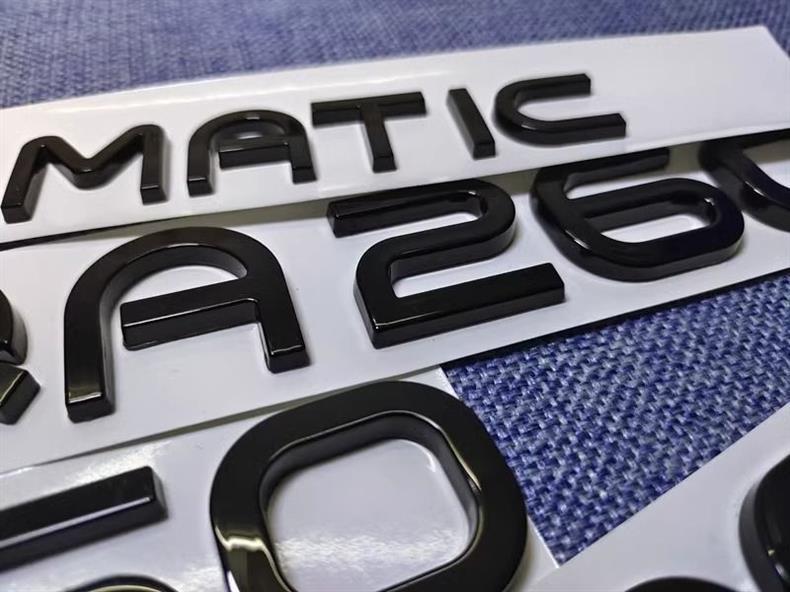 Mercedes-Benz EQA260, EQB350, EQC350, EQE, and EQS450 car emblem stickers, including letter and number designs, and 400 emblem stickers