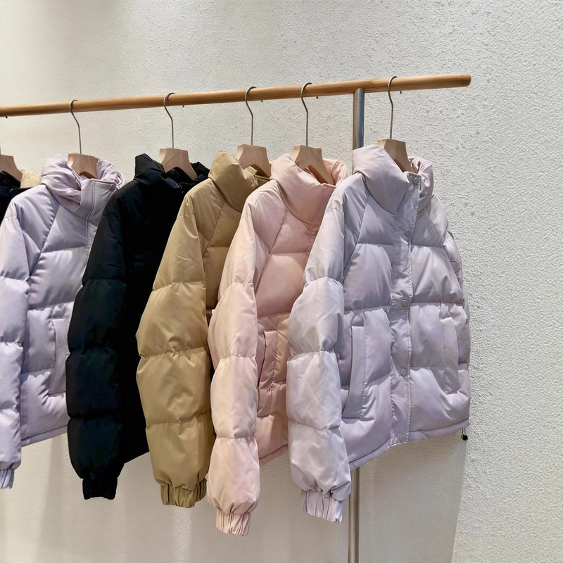 Short Women's Trendy Winter 2025 New Goose down Korean Style Loose Stand Collar down Jacket Women's Puffer Jacket Petite Coat