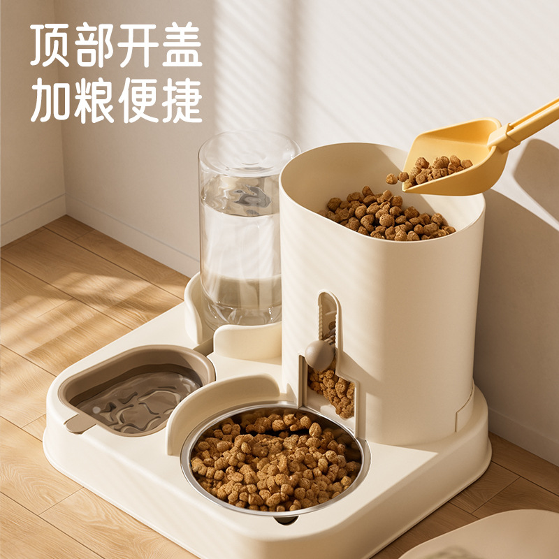 Taco para gatos, tazón para perros, alimento para gatos, alimentador automático para gatos, agua potable integral, tazón para gatos, agua potable para mascotas, suministros de tazón doble