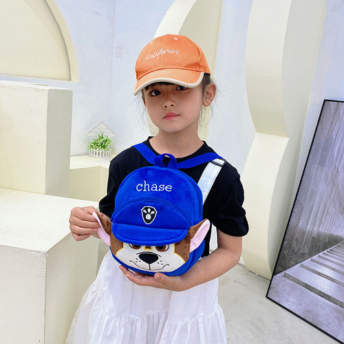 Trendy baby casual plush bag 1-4 years old coin purse lightweight cartoon backpack casual backpack
