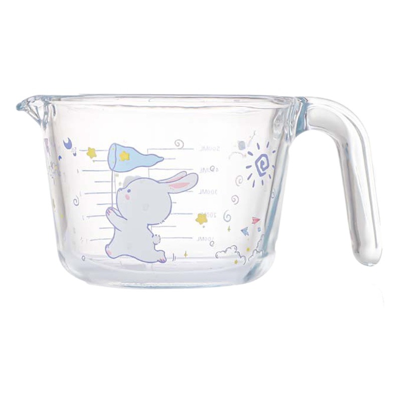 Nuevos productos de taza de medición de vidrio transparente para el hogar de gran capacidad engrosada taza de escala resistente a altas temperaturas taza de hornear cuchara de medición al por mayor