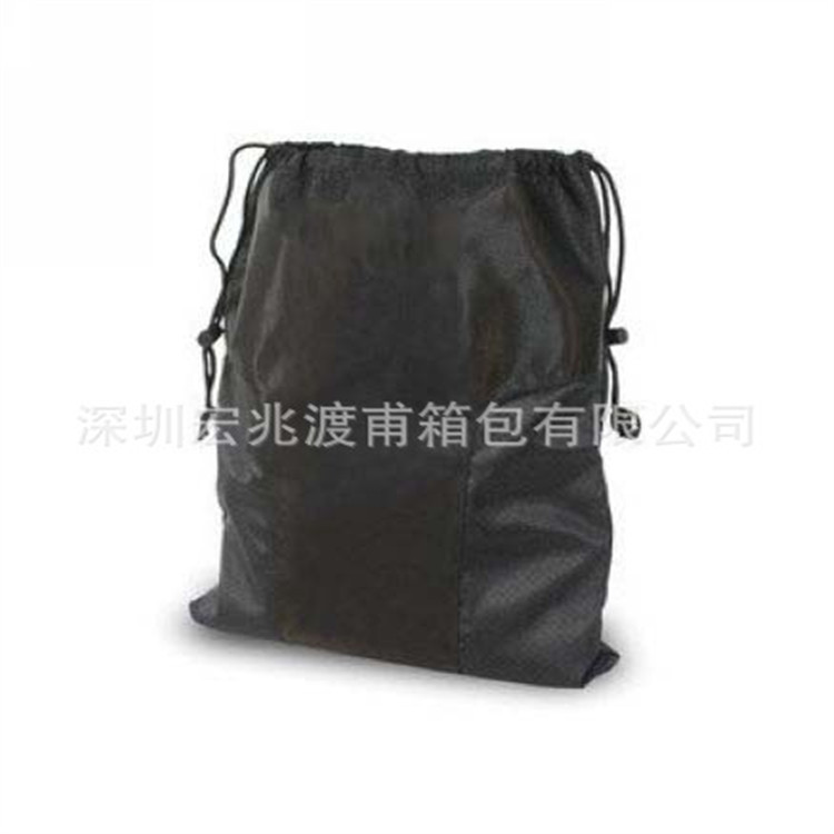 深圳箱包厂家直销 供应黑色420D 尼龙鞋袋 束口袋