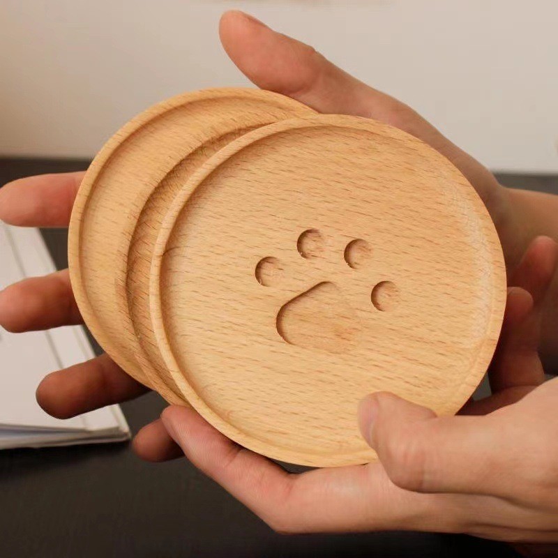 Creative wooden cute coffee non-slip tea cup