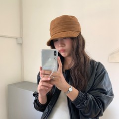 复古麂皮绒平顶马术帽 女秋冬显脸小 贝雷帽百搭大头围鸭舌报童帽