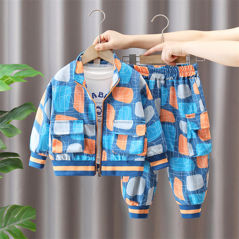 6323 Traje de ropa deportiva de otoño para niños 2025 nueva ropa para niños de la calle frita primavera y otoño ropa hermosa para bebés de moda