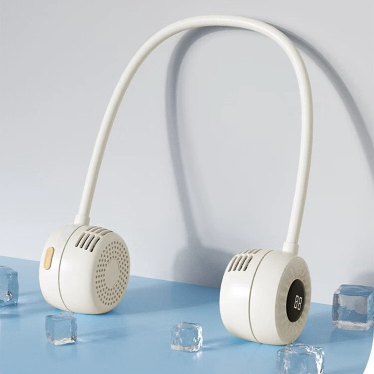 Ventilador de cuello transfronterizo Ventilador perezoso plegable portátil perezoso USB al aire libre sin hojas gran viento cuello pequeño ventilador