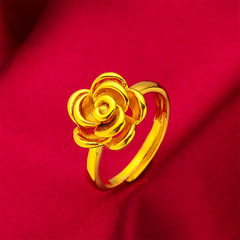 Live Stream Jewelry Dropshipping Wholesale Rose Gold Women's Flower Ring