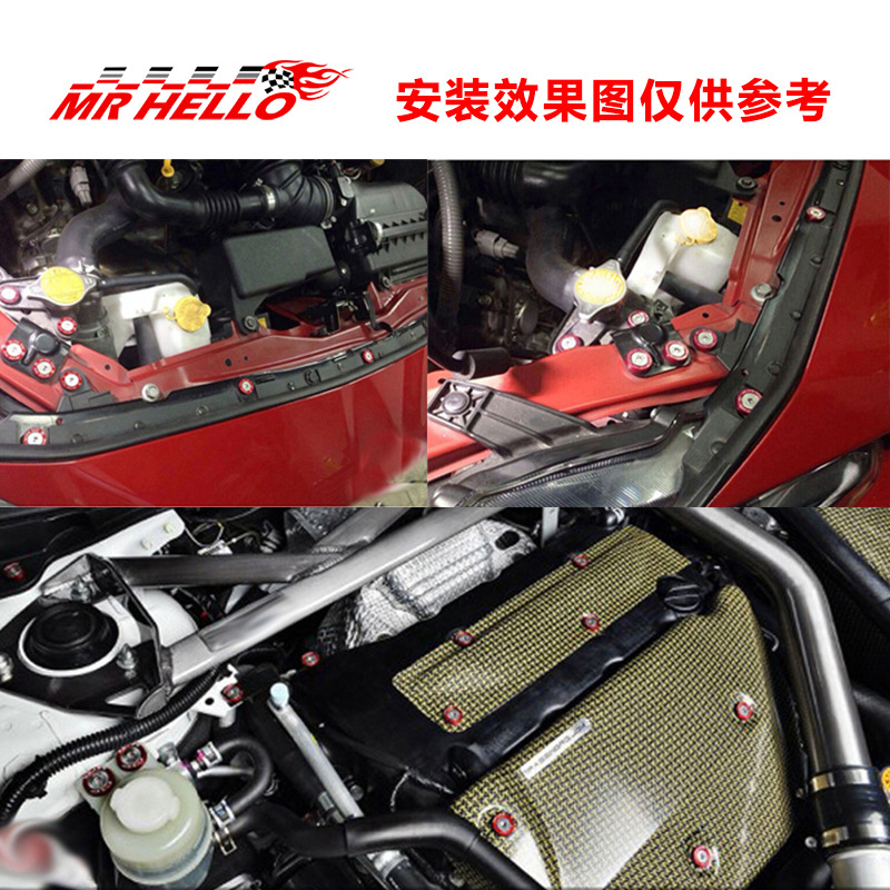 JdM Modificación del coche M6 Junta tornillo protector de la batería arandela Fender marco de la placa de matrícula tornillo Decoración