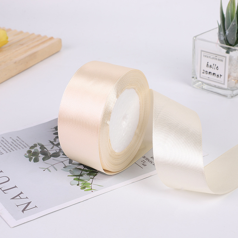 Cinta de poliéster de color de 5cm Diy decoración de boda, ramo de cinta, embalaje de regalo, cinta de cinta, fábrica de cinta al por mayor