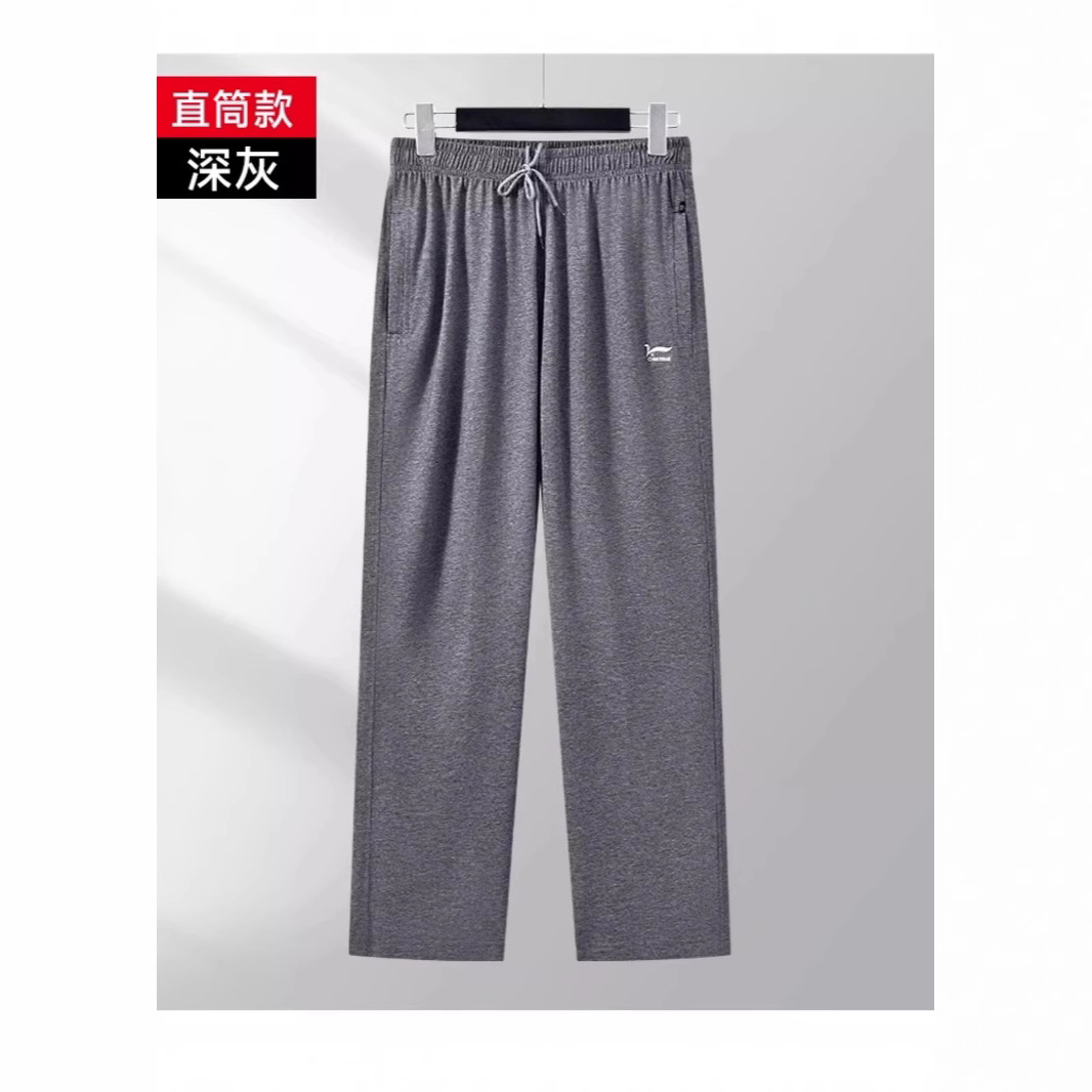 Pure Cotton Dad Pants Summer Thin Elastic Casual Pants for the Elderly Loose Straight Middle-Aged and Elderly Men's Sports Pants