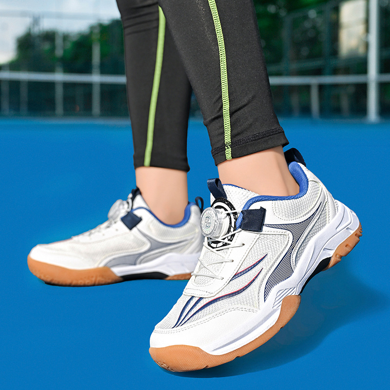 Hombres y niñas de tenis de mesa otoño y invierno nuevos zapatos de bádminton zapatos de malla transpirables zapatos de tenis ligeros de mujer para niños