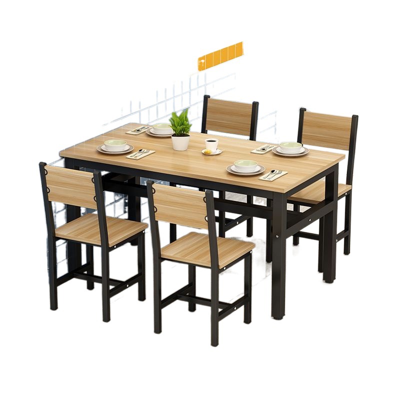 Restaurante mesa y silla de comedor para el hogar mesa rectangular combinada desayuno snack bar cantina restaurante de comida rápida mesa y silla especial 6 fábrica