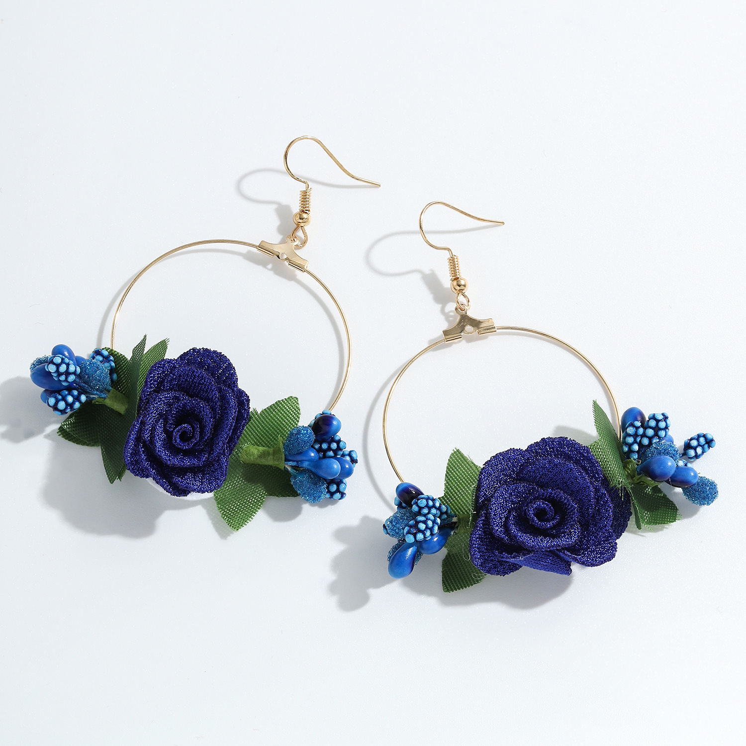7g Weight Alloy Ear Needle Material Drop Earrings Classification Anniversary, Business, Travel, Birthday, Festival Occasion Alloy, Gauze Material Flower Pattern Women'S Gender Ethnic Style Style White, Pink, Purple, Red, Blue Color Ethnic Style Flower Alloy Gauze Drop Earrings 18