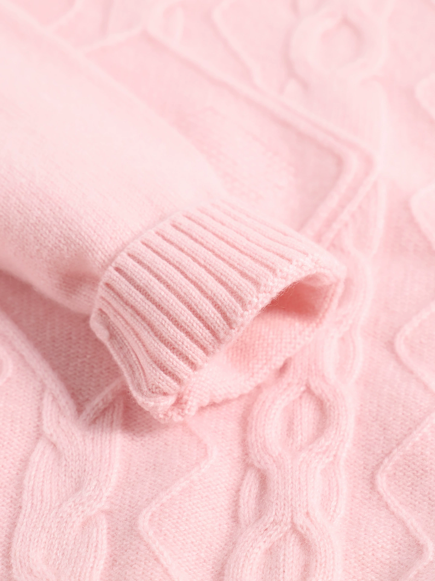 小羊跳跳 New autumn and winter children's twist 100 cashmere soft and waxy knitted off-shoulder solid color children's cashmere sweater