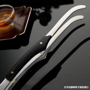 Ebony Brass Tea Clip Kung Fu Tea Set Accessories Tea Cup Clip Metal Tweezers Tea Ceremony Accessories Cup Washing Tea Clip