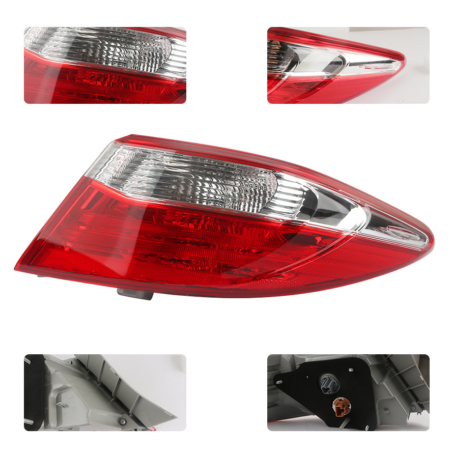 Aplicable a Toyota 15 / 16 / 17 Camry estándar de Estados Unidos semieconjunto de luz trasera, luz de marcha atrás de Estados Unidos, cubierta de luz de freno de aluminio