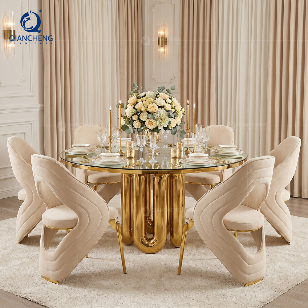 Mesa Redonda de Comedor para Eventos de Acero Inoxidable, Personalizable para Locales Comerciales