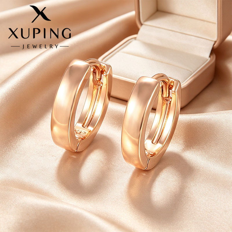 Aretes de Aro Geométricos de Aleación, Bañado en Oro de 18K, para Mujer