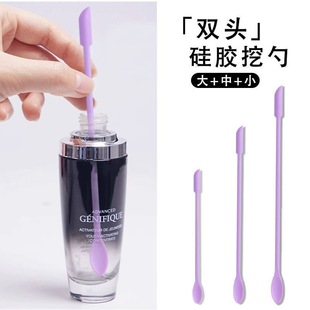 Wholesale Purple Scooping Spoon Mini Auxiliary Tool Cleaning Tool Silicone Small Spoon Artifact Scraper Light Bottle Artifact