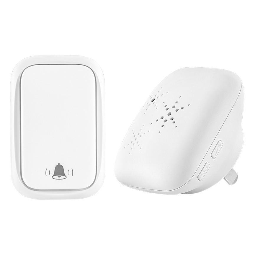 Timbre inalámbrico hogar AC música digital ancianos llamador Ding Dong timbre botón remoto sin batería