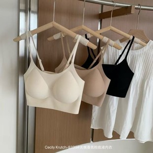 8338# Seamless Liquid Foundation Underwear Thin Summer Strapless Jelly Soft Support Naked Silkiness Beautiful Back Bra