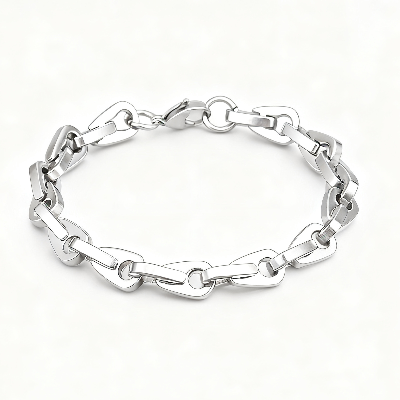 Bracciale cuban a maglia personalizzato in acciaio inossidabile_voghion.com