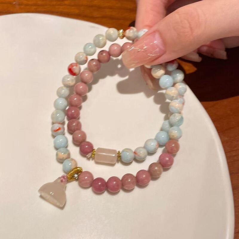 熱い販売の新しい中国風の二層ブレスレット、新鮮で芸術的でシンプルな親友カップルブレスレット、男性と女性のブレスレット|undefined