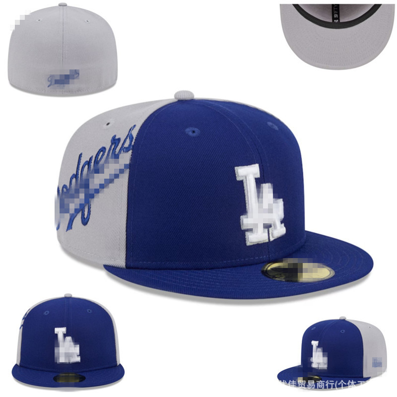 Dodgers Dodgers sombrero de béisbol letras bordadas sombrero tamaño sombrero sombrero estilo sombrero Fitted gorro D - 1