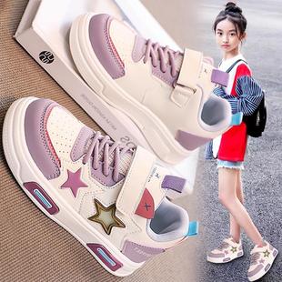 Girls' Shoes 2025 New Spring Children's Sneakers for Older Kids with Velcro, Low-Top Spring and Autumn Trendy Sneakers for Girls