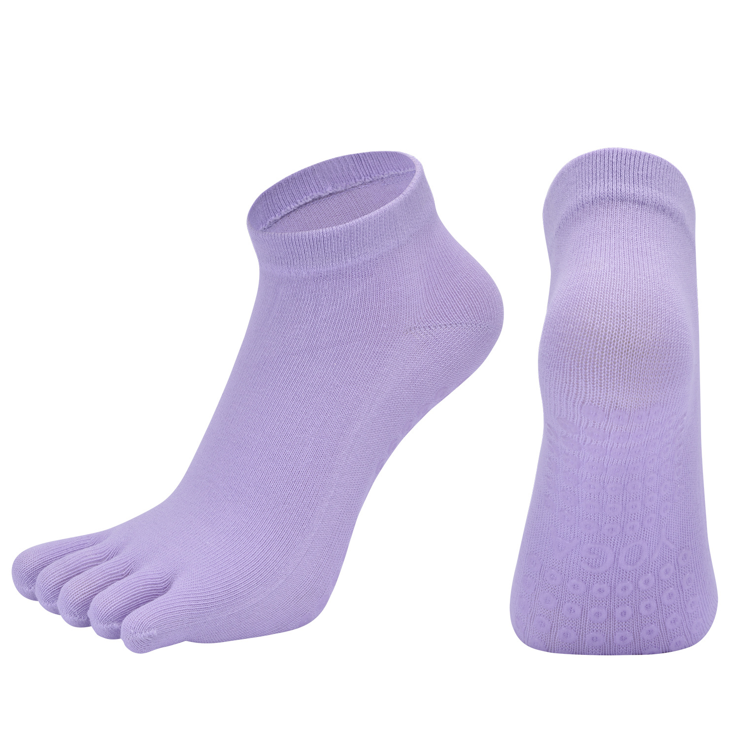 [Venta al por mayor de fábrica] calcetines de Yoga de cinco dedos calcetines de Baile todo incluido algodón peinado de cinco dedos Pilates Fitness calcetines deportivos