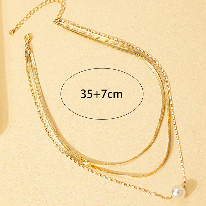 Einfacher Stil Perle Legierung Überzug Künstliche Perlen Halskette display picture 3