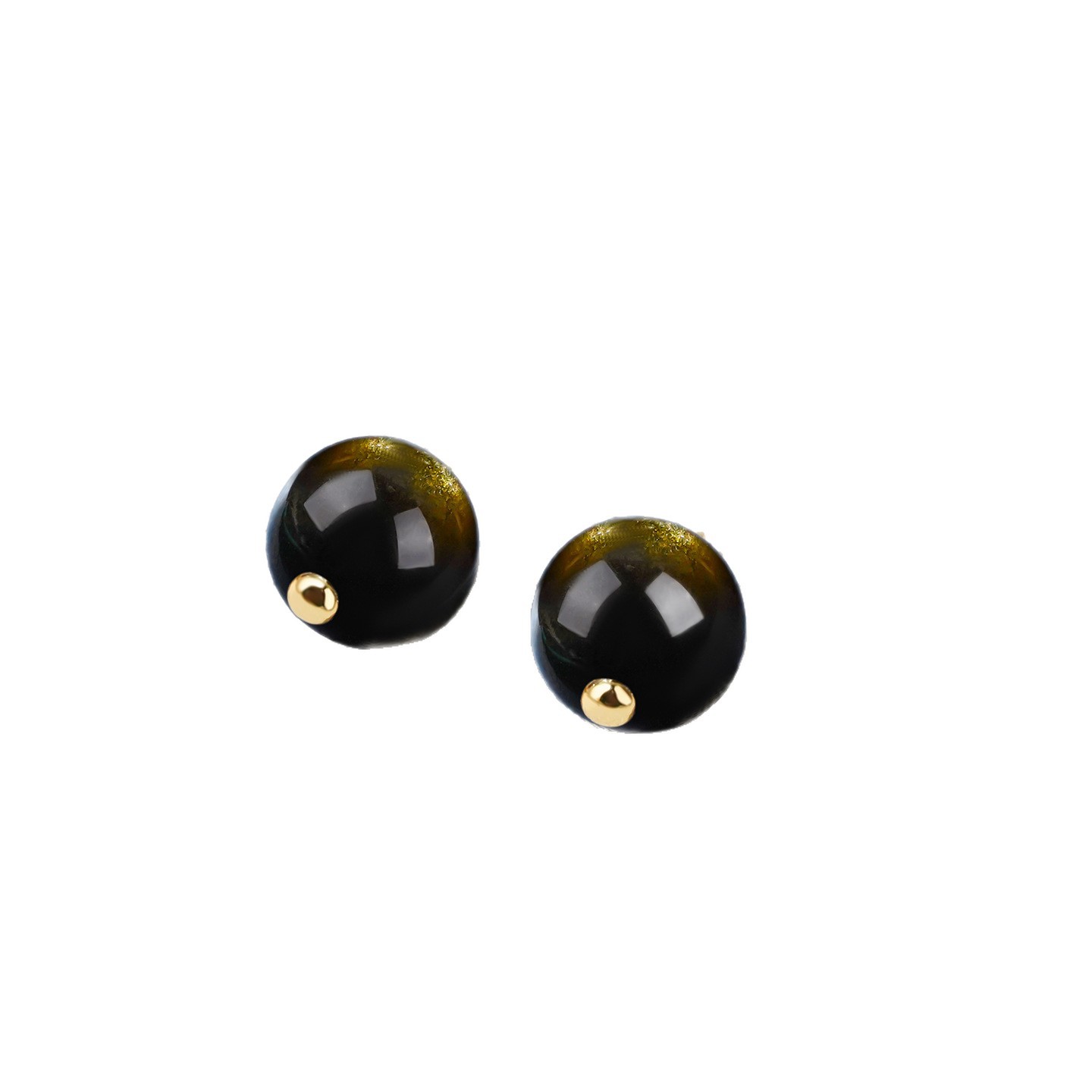 Elegant Sterling Silver Obsidian Earring For Men And Women_voghion.com