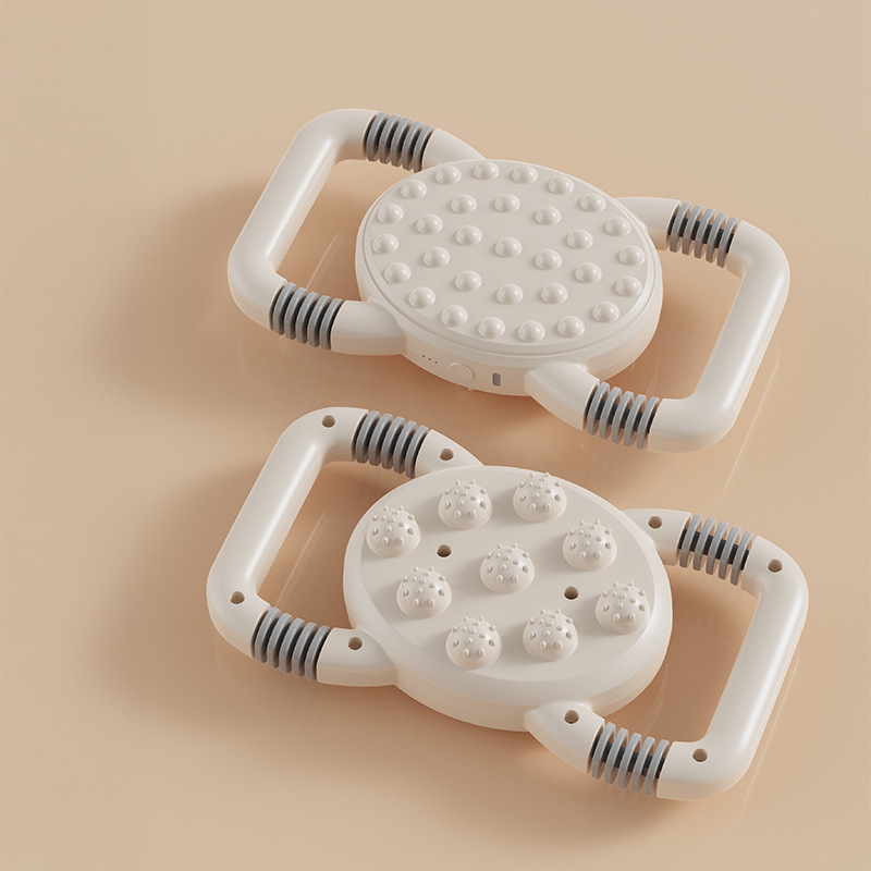 Sześciogłowicowy pistolet do głębokiego masażu pleców i talii, wibracje o wysokiej częstotliwości, relaksacja mięśni, wielogłowicowy, wielofunkcyjny_voghion.com