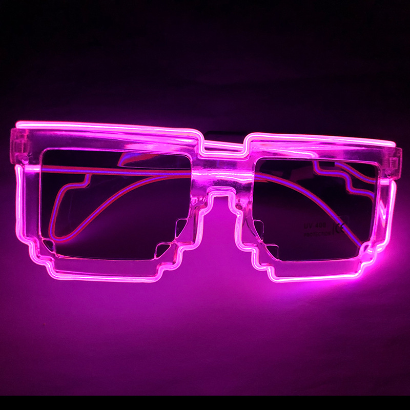 Gafas LED con Mosaico de Celebridades de Internet Transfronterizas, con un Toque Tecnológico, Gafas Luminosas Intermitentes, Accesorios Fluorescentes para Entretenimiento en Bares