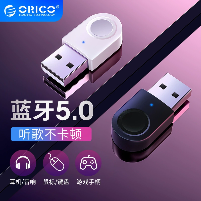 Adapter Bluetooth USB для настольного компьютера Orico BTA-608 5.0, приемник Bluetooth, модуль, USB Bluetooth