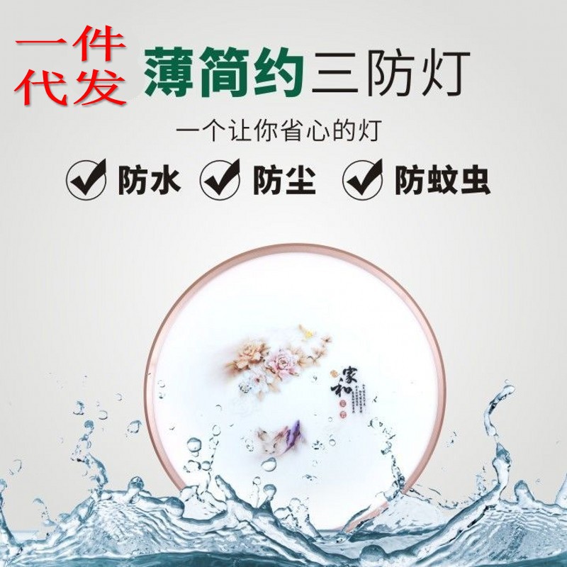 LED吸顶灯 防水防尘防虫简约吸顶灯室内卧室灯过道工程精装三防灯|ms