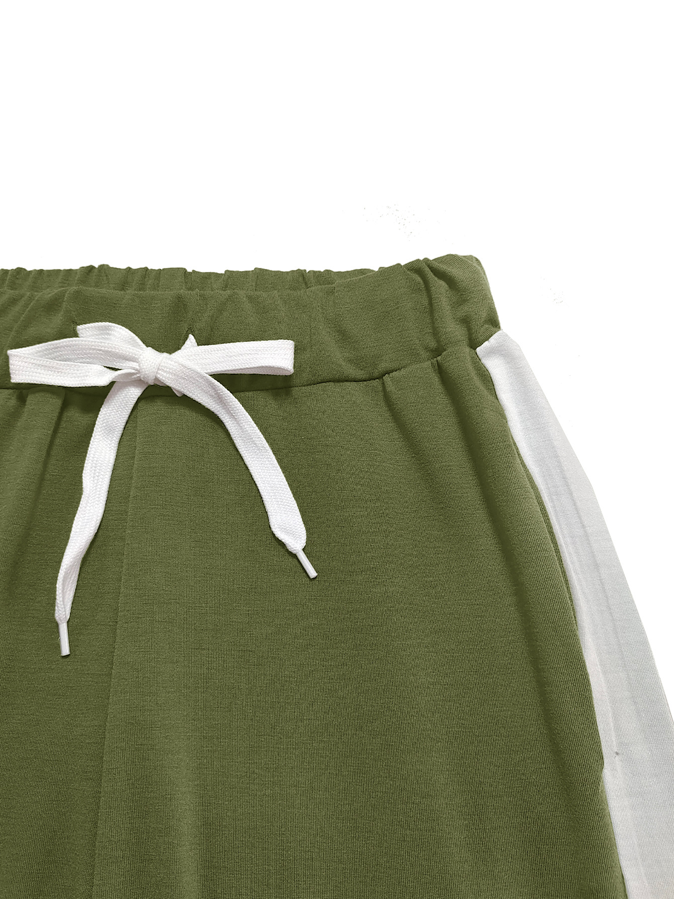 Women's Summer Two Piece Set European American Style round Neck Short Sleeve Top with Trousers_ecoleips.com