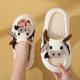 2024 New Four Seasons Universal Indoor Home Cotton and Linen Slippers Cute Cartoon Little Cow Linen Slippers Non-slip