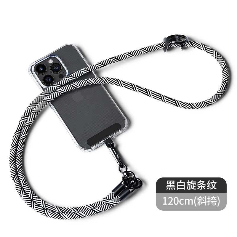 Cordón de teléfono móvil al por mayor crossbody ajustable avanzado Halter muñeca tejida Sling back clip caja del teléfono móvil correa de cordón