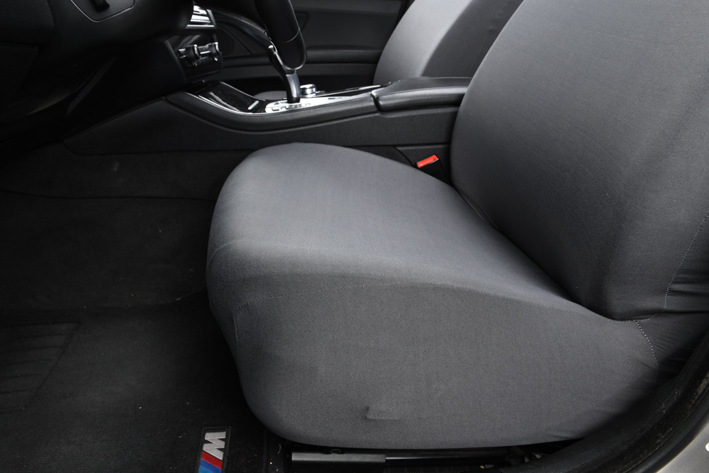 Elastic full-cover fabric seat cover for ride-sharing vehicles, waterproof, suitable for both driver and passenger seats, with elastic edges