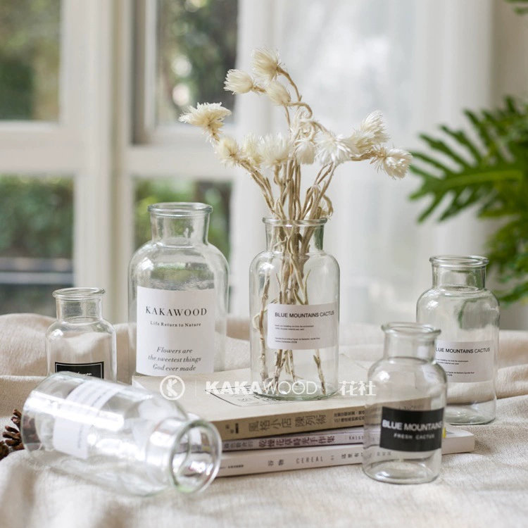 Цветочный дизайн в скандинавском японском стиле, аксессуары для цветочных композиций, маленькая ваза, аптечная бутылочка, декоративная бутылка, маленькая коричневая бутылка, ручная работа в стиле ins.