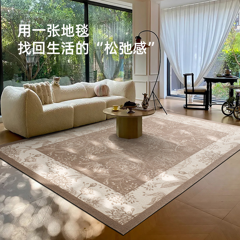 Fábrica fuente alfombra sala de estar dormitorio alfombra de lana mezclada doméstica ligera alfombra de viento de lujo villa gran área de alfombra