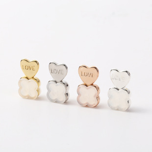 Four-leaf clover circle heart silicone ear plug anti-falling earring lifter accessories cross-border Amazon hot sale