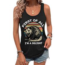 U 28986 Lion Print Soft Tank Top ʨ��ӡ������ �羳ŷ��
