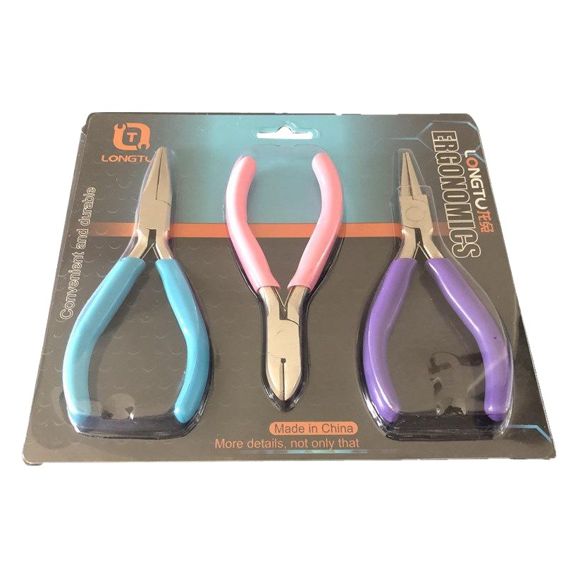 4,5 pulgadas de acero inoxidable de aleación de níquel-hierro alicates hechos a mano mini alicates puntiagudos alicates de punta redonda joyería DIY alicates de corte electrónico